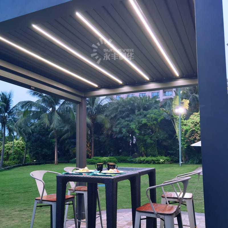 Freestanding Automatic Pergola Outdoor Louvre Roof