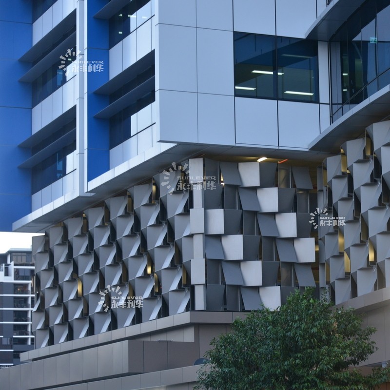 External Aluminium Building Facade Cladding Systems