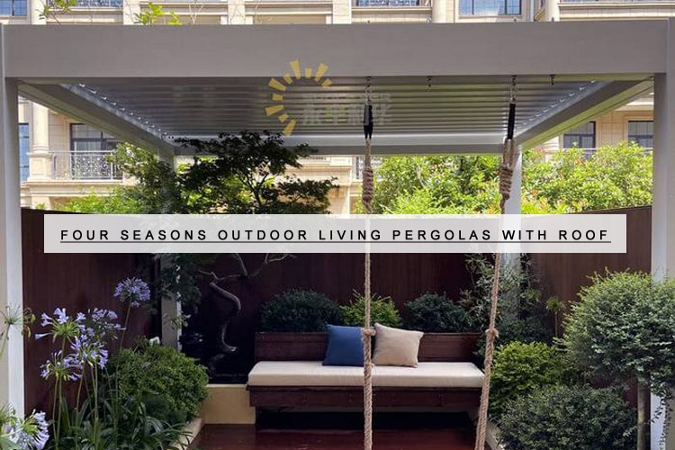 Vier seizoenen buitenlevende pergola's met dak