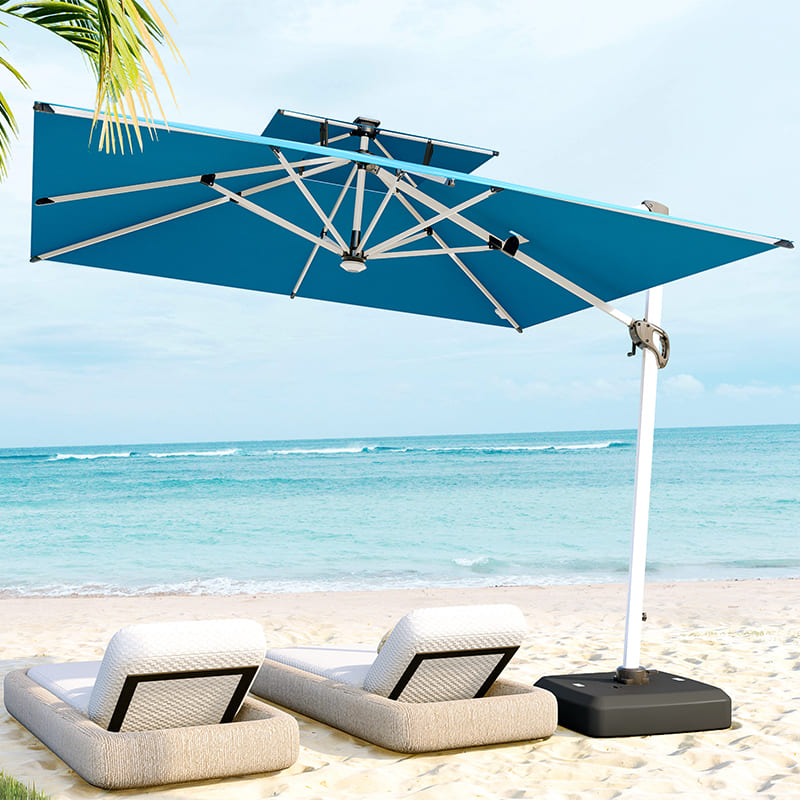 Outdoor Restaurant Large Sun Shade Umbrella Heavy Duty