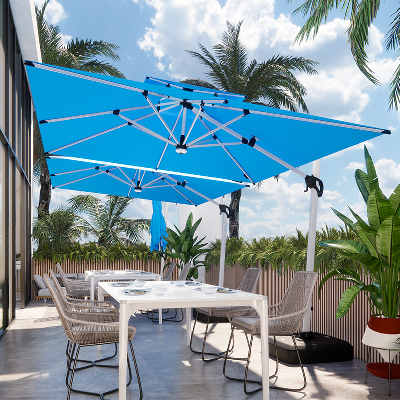 Outdoor Restaurant Large Sun Shade Umbrella Heavy Duty