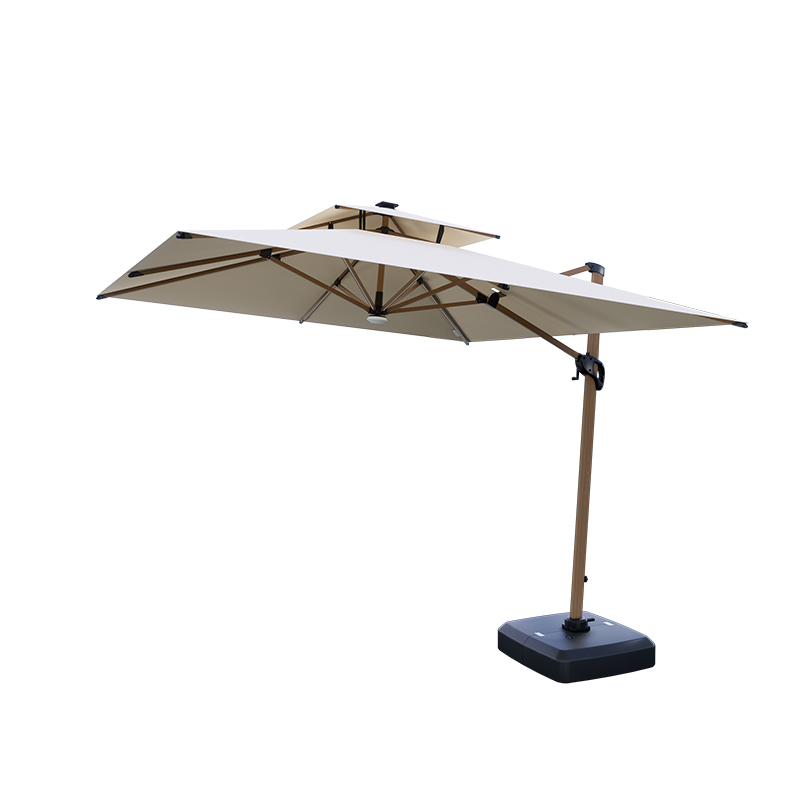 Aluminium parasol buitentuin Sunbrella-paraplu met standaard