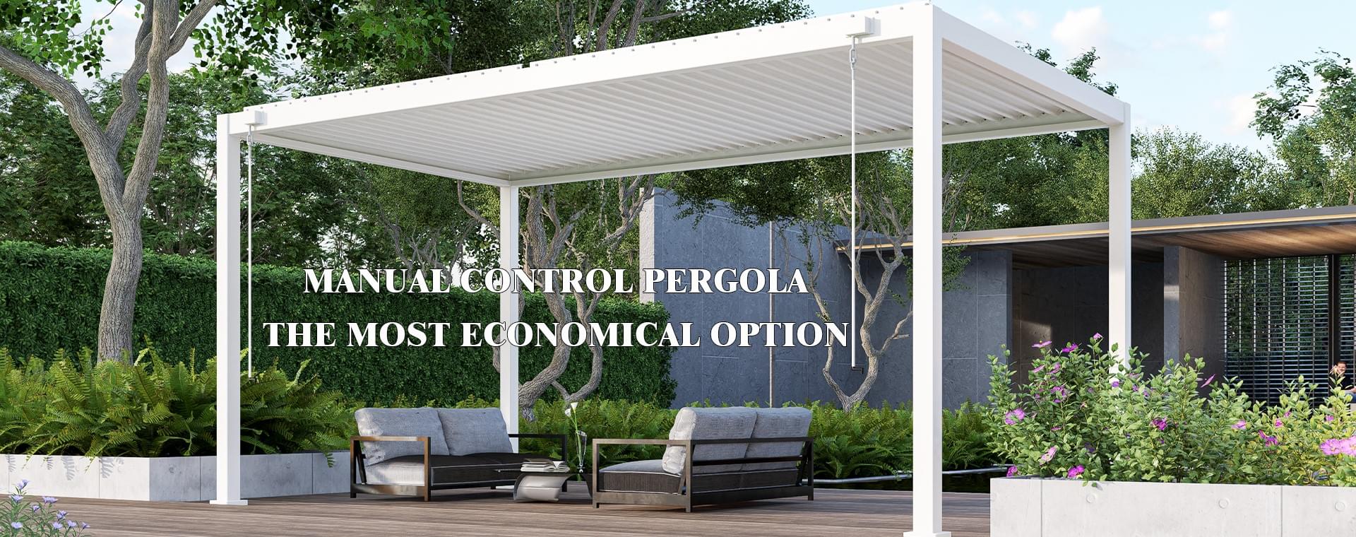 Supply Economical Electric Or Manual Control Aluminium Louverd Pergola 4x3M  Wholesale Factory - Guangdong Yongfeng Lihua Shading Technology Co., Ltd.