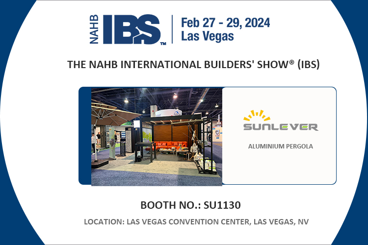 SunLever Pergola no NAHB International Builders''s Show (IBS 2024) na América