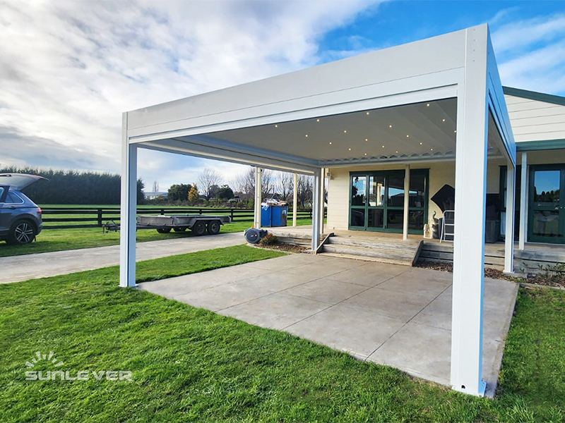 aluminium electric louvered pergola