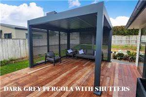 Pergola électrique Luna E220 couleur gris foncé 4x3M