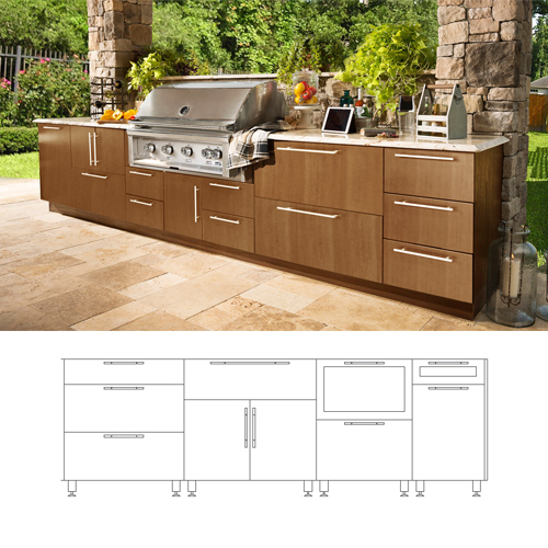 modular Large Outdoor Storage Kitchen Cabinets and waterproof garden cabinet