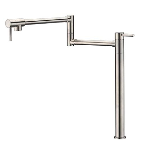 Stainless Steel Brushed Gold Kitchen Wall Tap Pot Filler