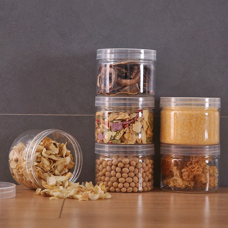 Clear PET Plastic Spice Food Jars