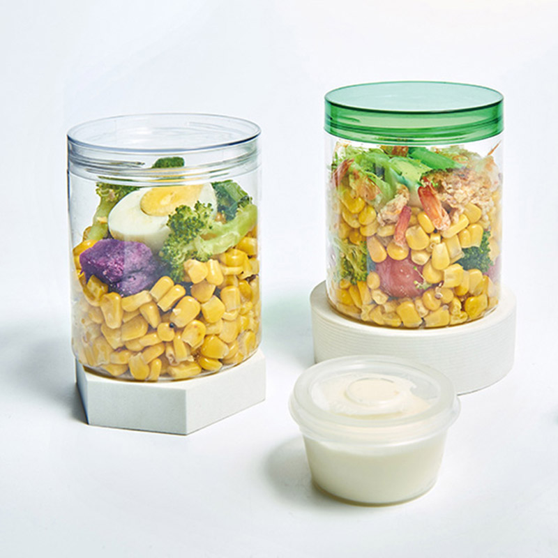 Kitchen Plastic Freezer Food Storage Jars With Plastic Screw Lids