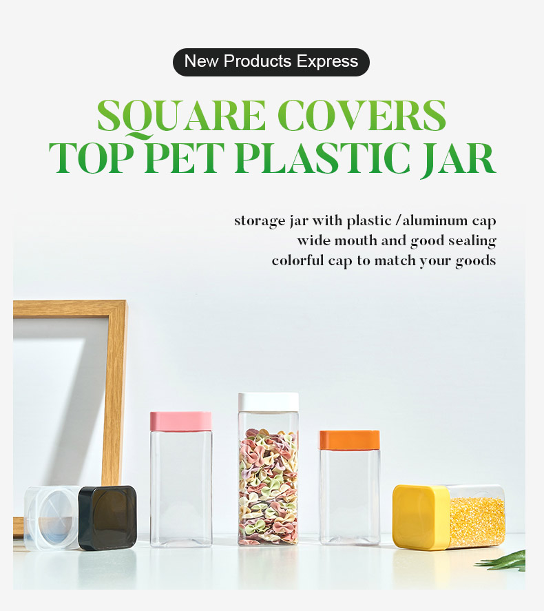 square jars plastic material