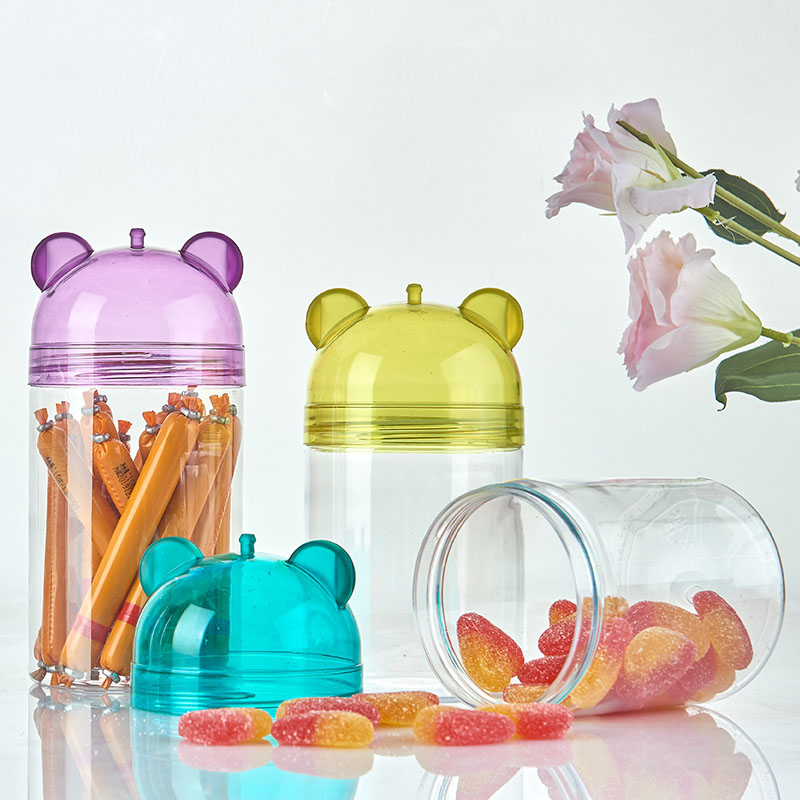 plastic storage jars with screw lids