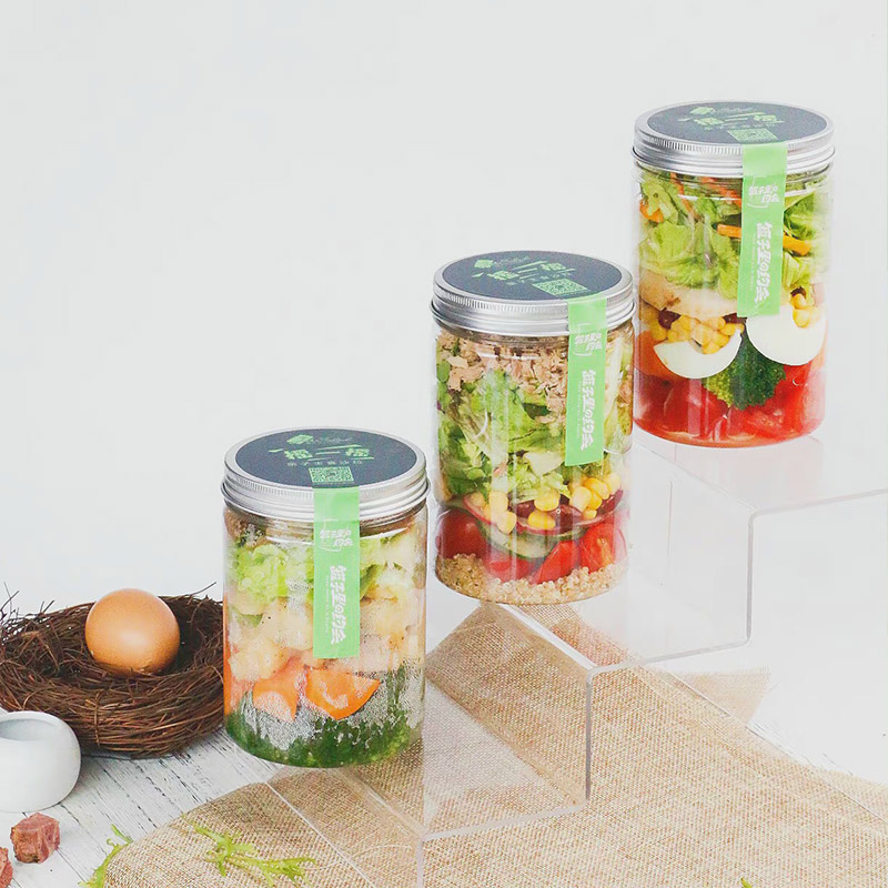 Food Containers, Plastic Freezer Container Jars With Screw Lid