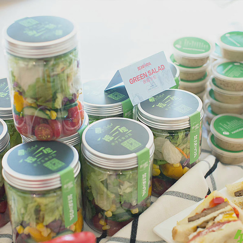 plastic jars for salad