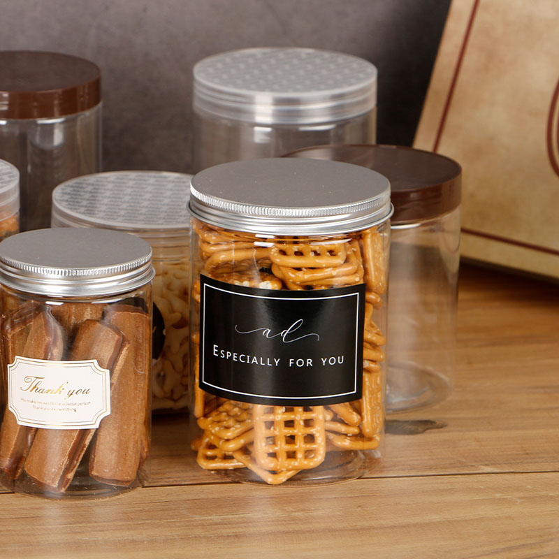 PET Plastic Material Jars For Cafe Shop To Pack Chocolates