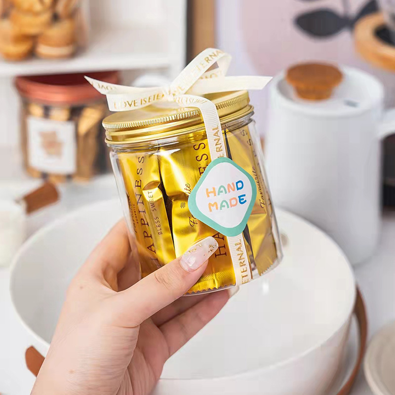 transparent food jars