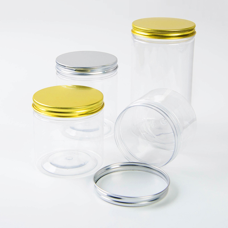 PET Clear Plastic Food Jars With Lids