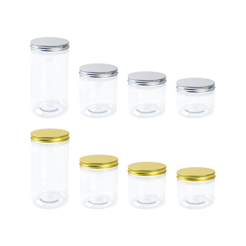 PET Clear Plastic Food Jars With Lids