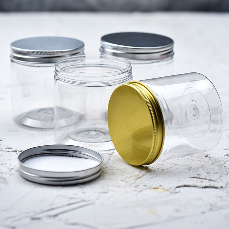 PET Clear Plastic Food Jars With Lids