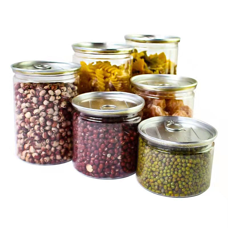 Sealed Plastic PET Food Cans For Canning Peas