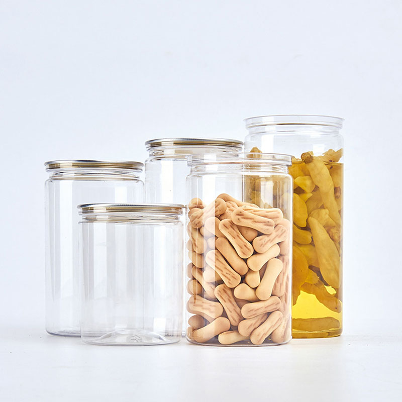 Clear Storage Plastic Bakery Food Cans With Lids