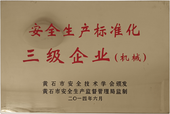 Class III enterprise of safety production standardization