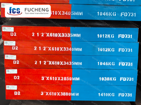 What methods can be used to detect the purity and carbide uniformity of D2 steel?