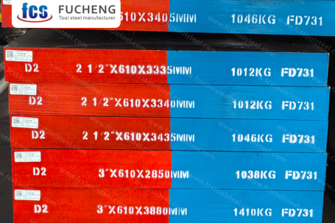 What methods can be used to detect the purity and carbide uniformity of D2 steel?