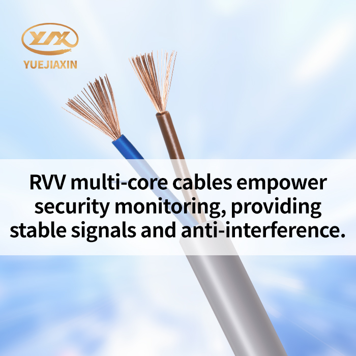 RVV multi-core cables empower security monitoring, providing stable signals and anti-interference.