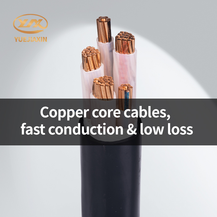 Copper core cables, fast conduction & low loss