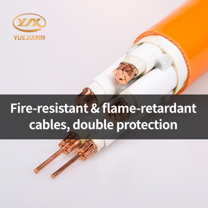 Fire-resistant & flame-retardant cables, double protection