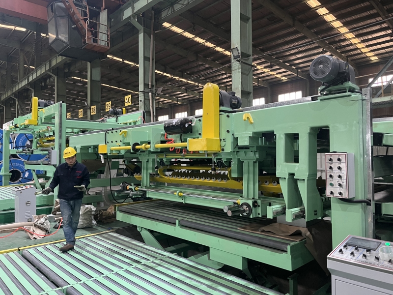 steel coil pendulum fly shear line