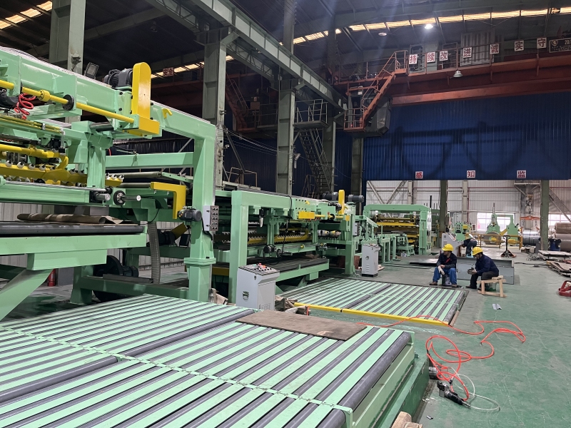 steel coil pendulum fly shear line