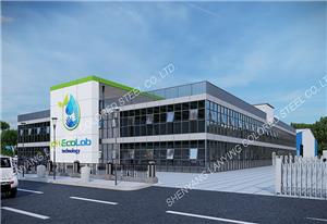 3D renderings of a Russian steel structure workshop pharmaceutical factory