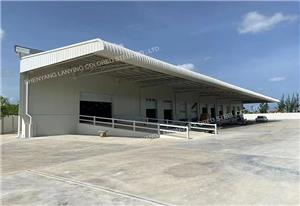 Congratulations on the finished installation of a new steel structure logistics center！
