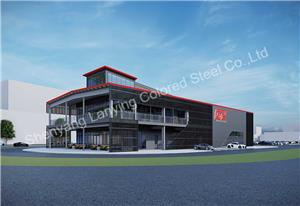 3,500 m² Steel structure car showroom project in USA