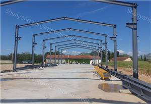 Installation of steel structure project in Montenegro is in progress
