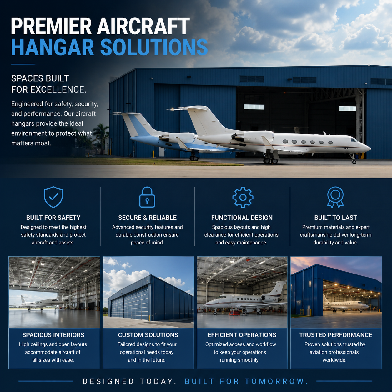 Prefabricated Steel Structure Logistics Warehouse Aircraft Hangar Building Workshop