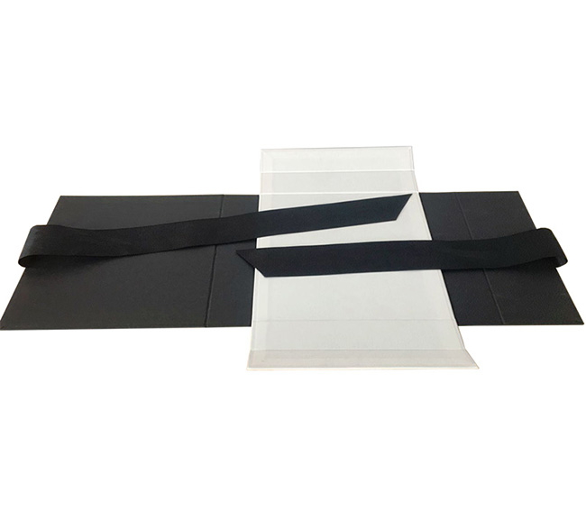 Foldable Magnetic Cardboard Gift Box With Ribbon