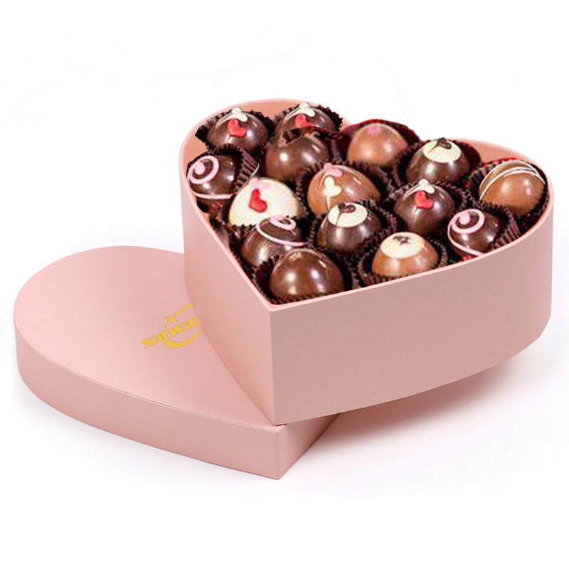 Heart Chocolate Gift Box With Dividers For Women