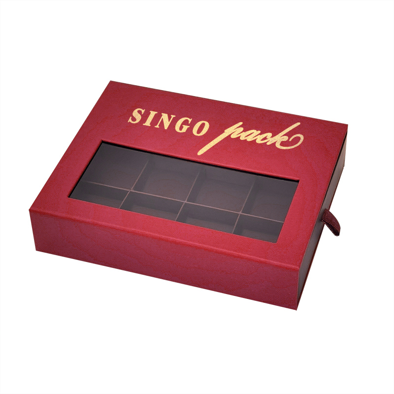 Chocolate Gift Packaging Boxes With Clear Window