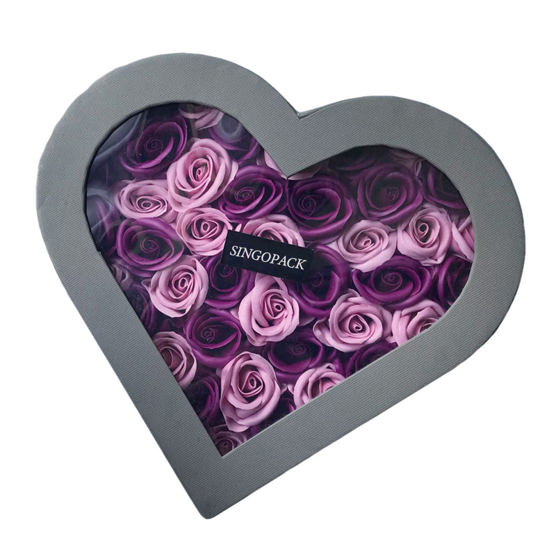 Heart Shaped I Love You Rose Flower Gift Box