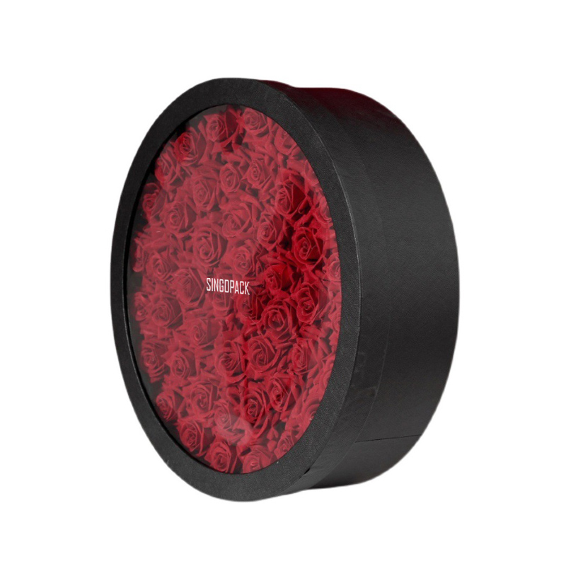 Valentine's Day Round Rose Flower Gift Floral Box