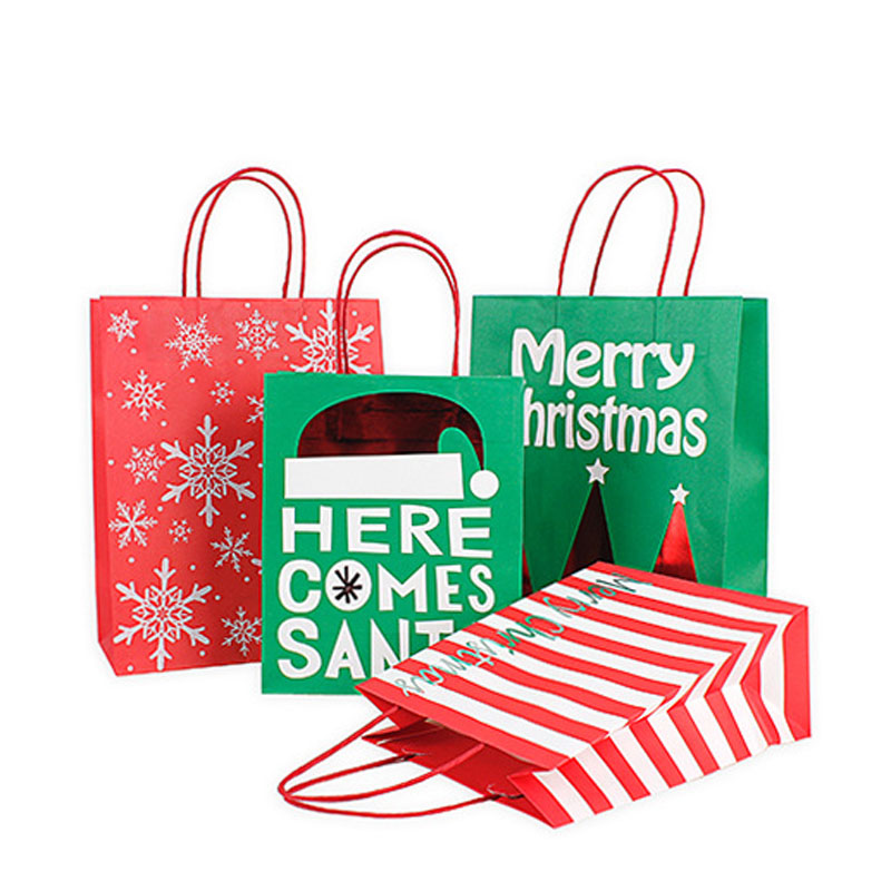Custom Logo Printed Christmas Gift Paper Bags