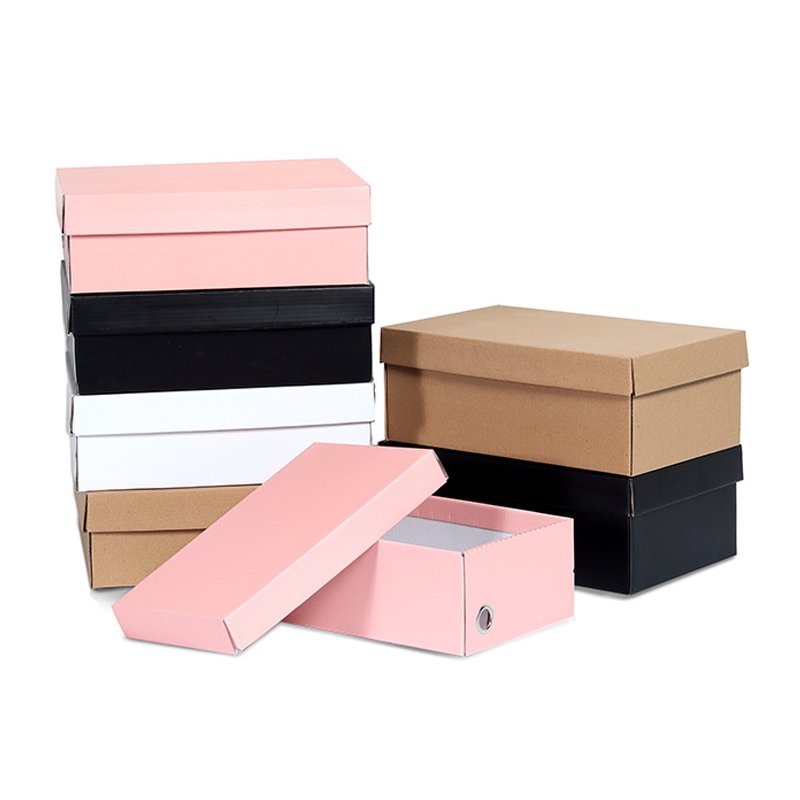 Black Custom Printed Corrugated Shoe Boxes Mailers