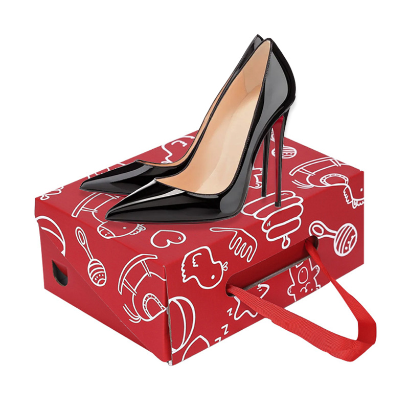 Luxury Colored Paper Shoe Boxes With Lid For Heels