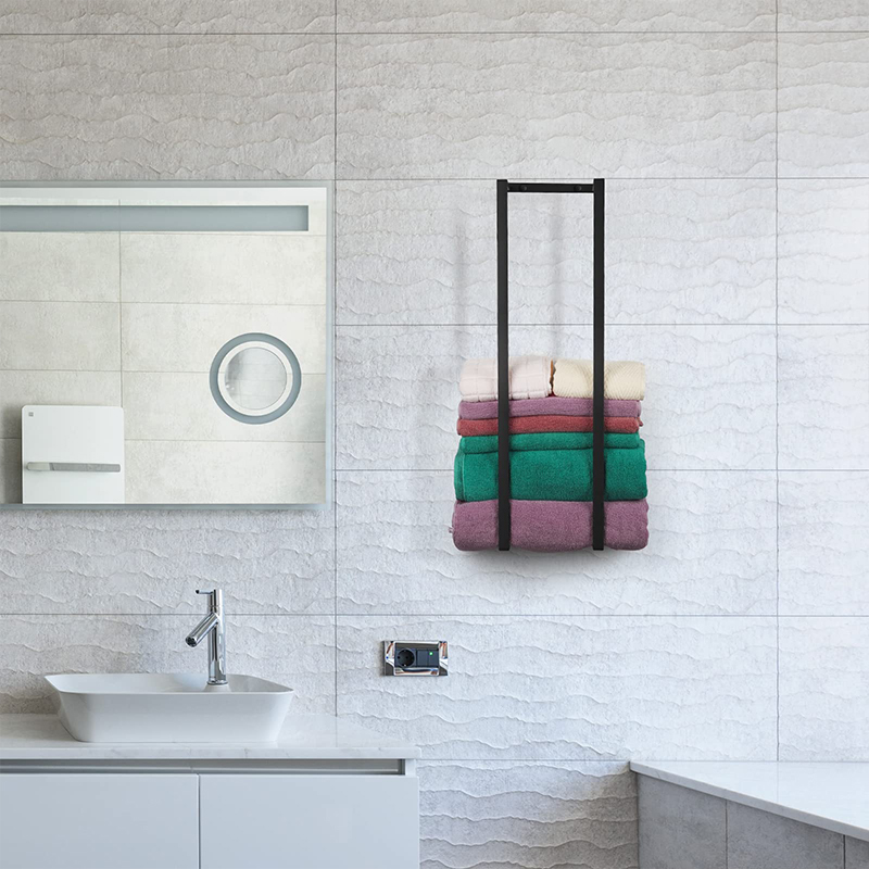 Small space wall hanging bath towel rack