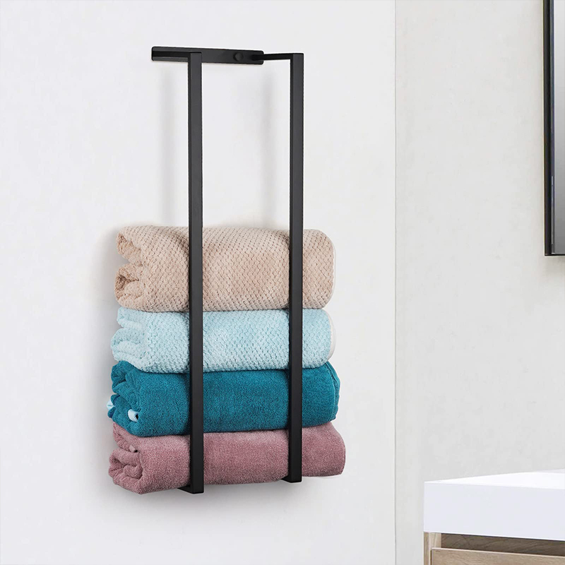 Small space wall hanging bath towel rack