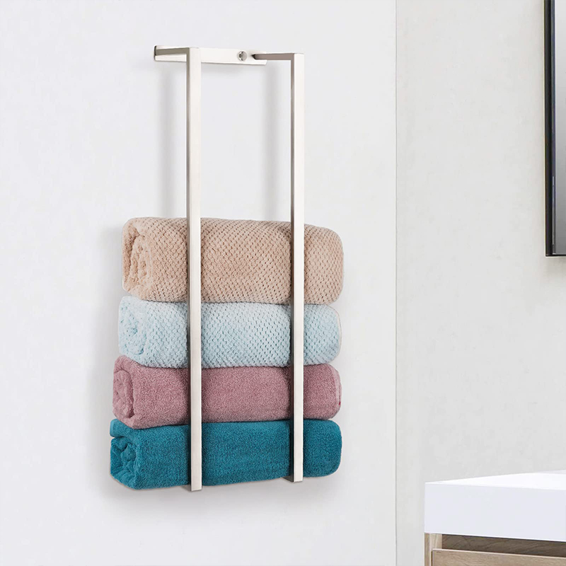 Small space wall hanging bath towel rack