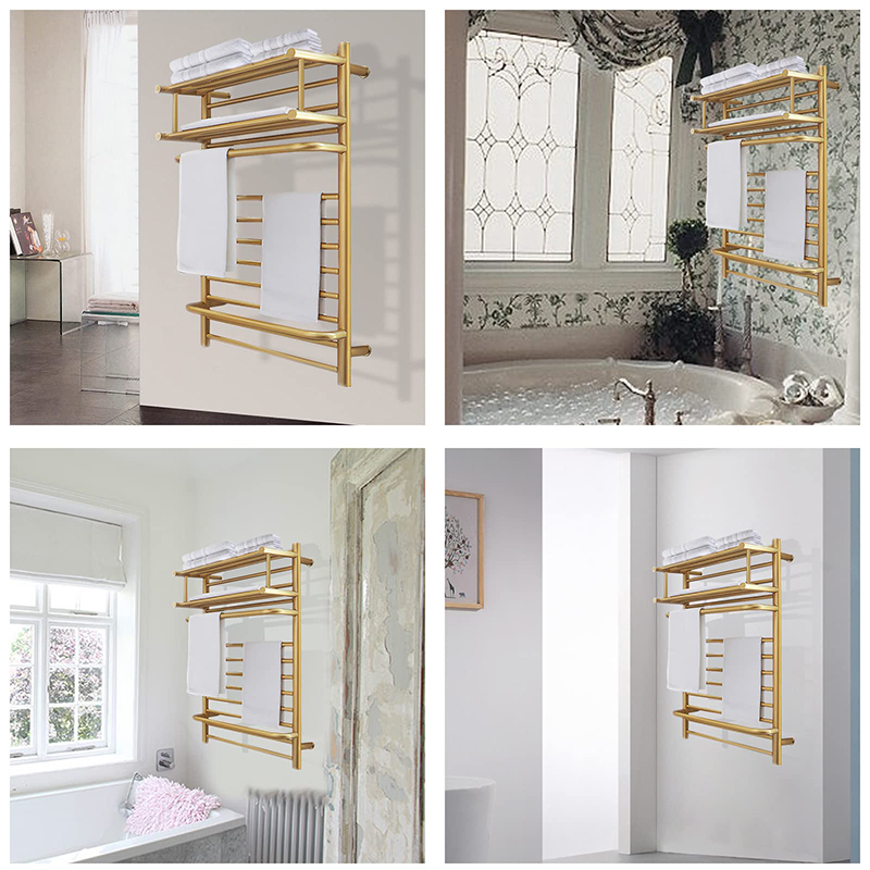 Wall Mounted Hot Towel Rack with Top Rack